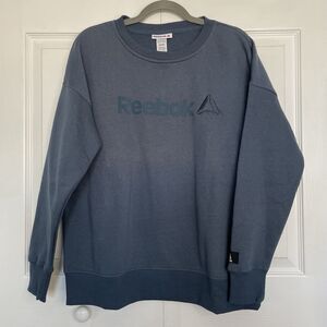 Reebok Purpose Crew Neck Sweatshirt Orion Blue Women’s Size Medium